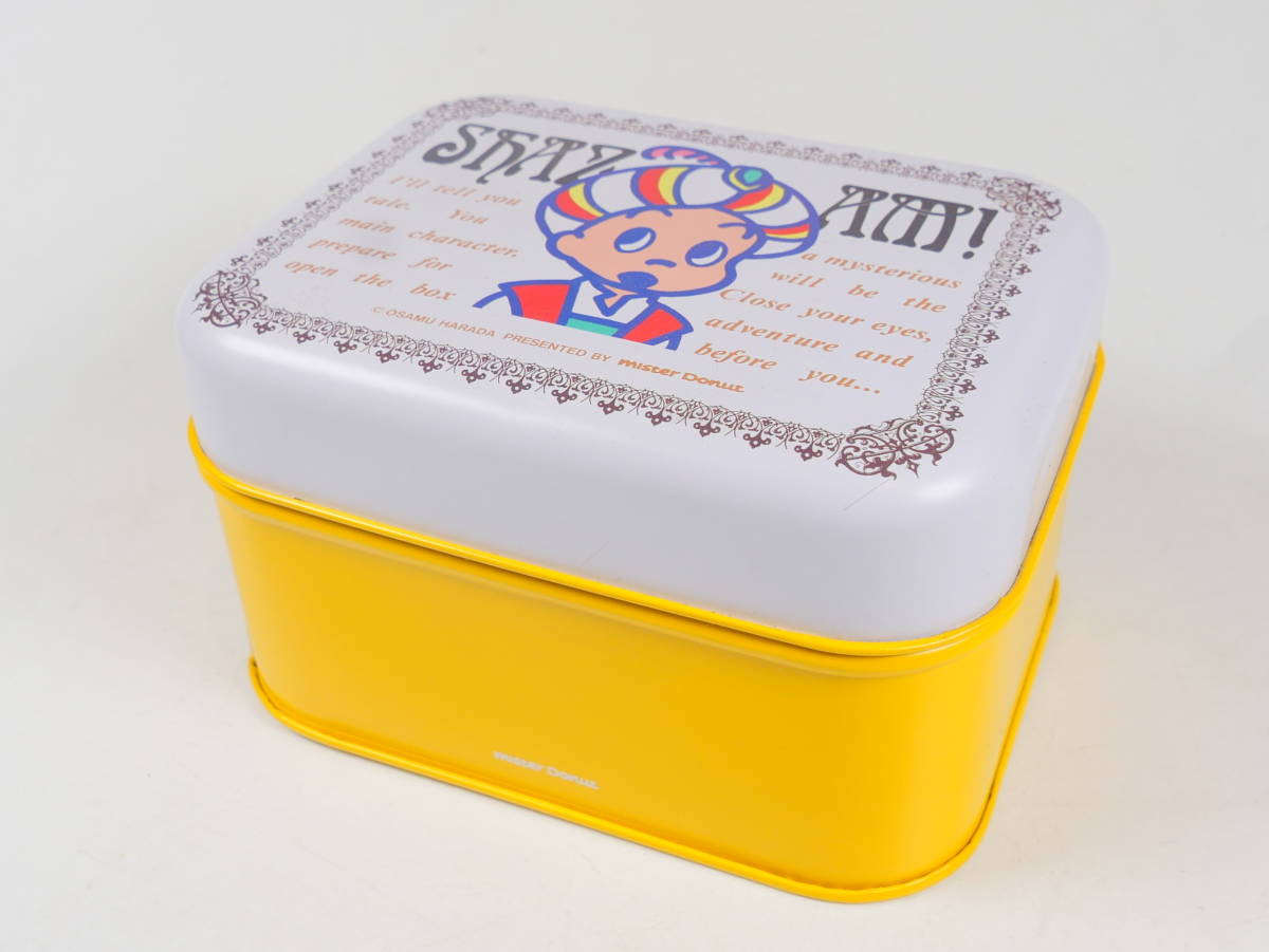 ♪中古美品★ミスタードーナツ mister dounuts 原田治 SHAZAM アラジン ノベルティ 缶 130×100×75mm拍卖