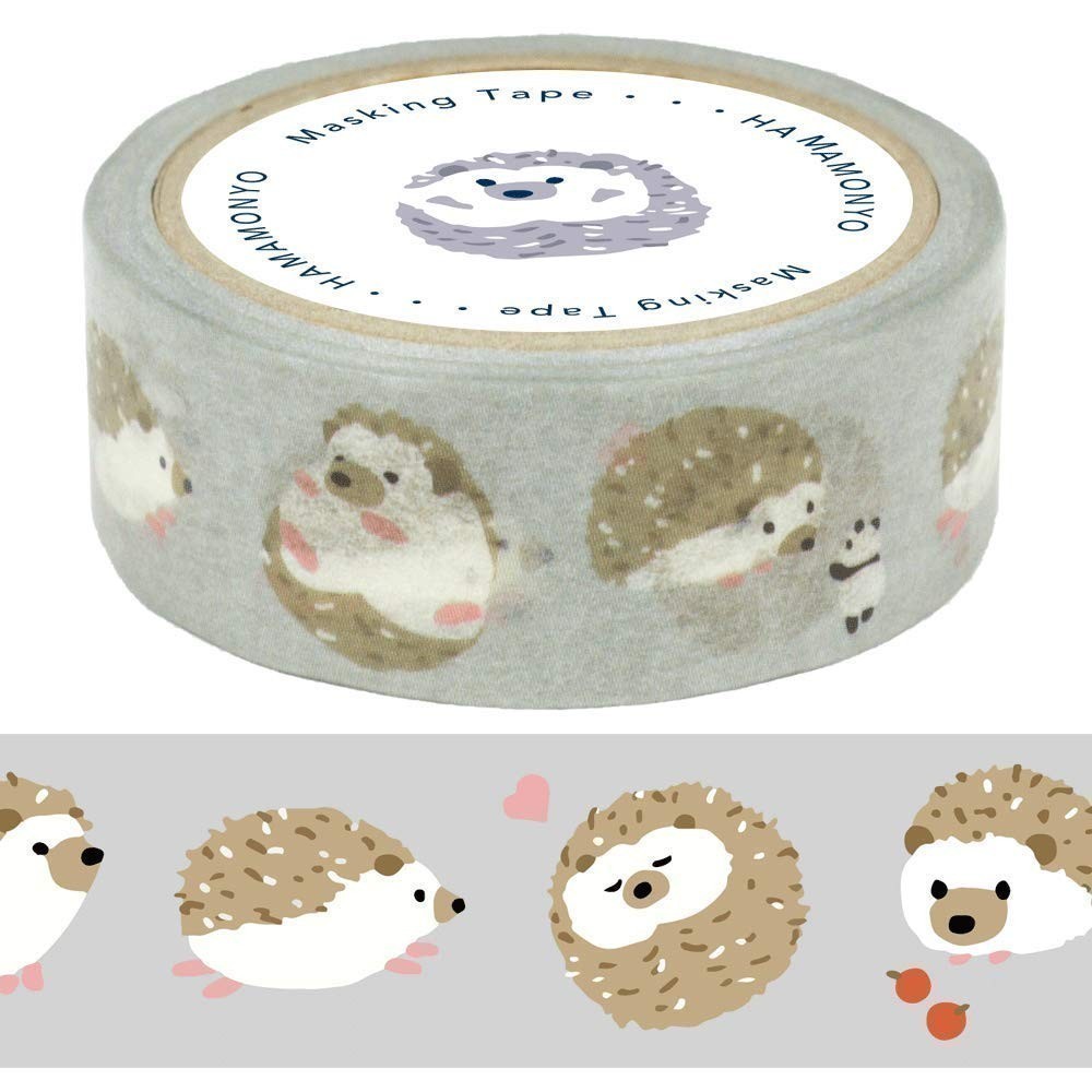 マスキングテープ 濱文様 和みハリネズミ 紙テープ マステ 紙テープ 和紙テープ 15mm x 5m拍卖