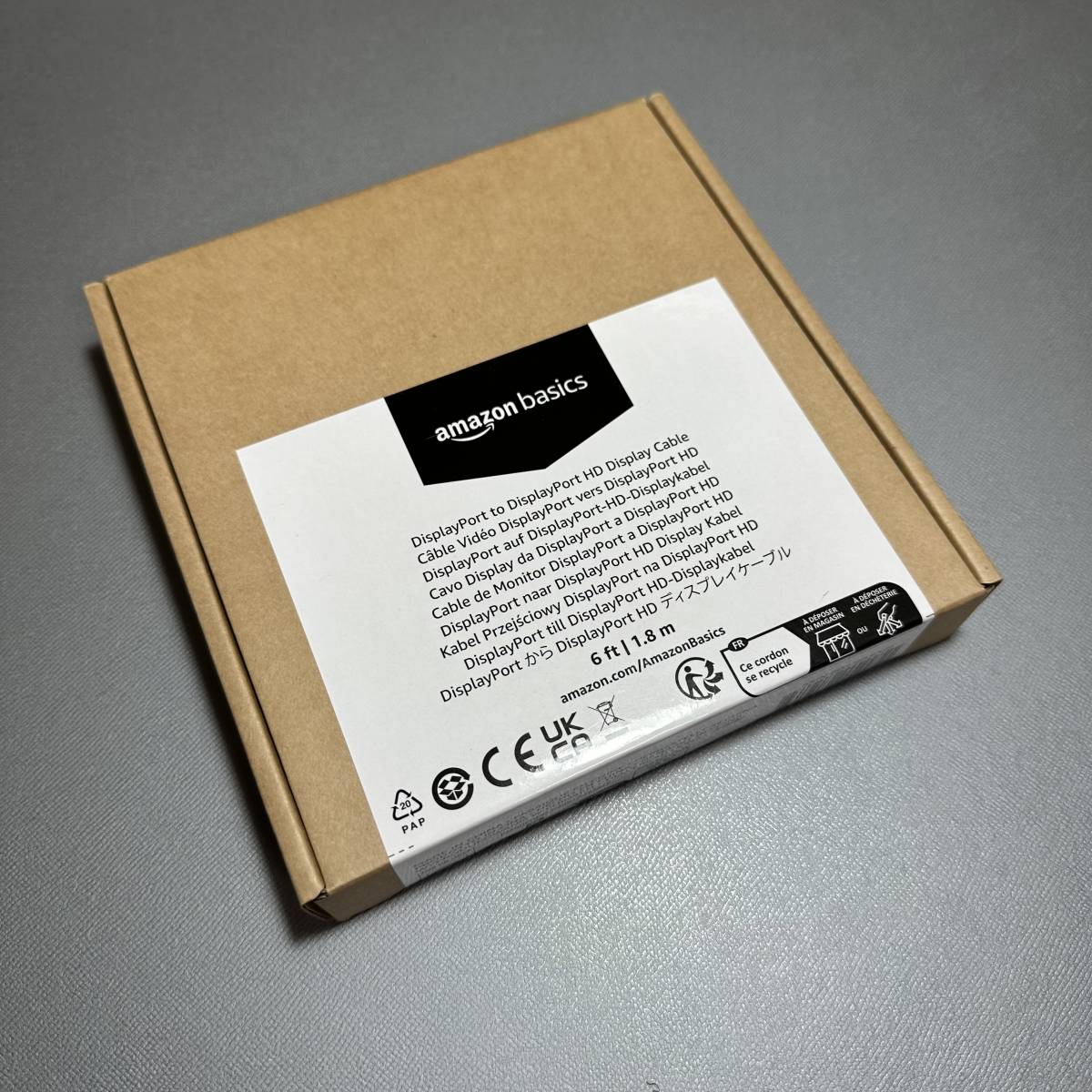 ■送料別/同梱可■ 未開封品 Amazonベーシック DisplayPort to DisplayPort ケーブル 1.8m ブラック ディスプレイポート DPポート拍卖