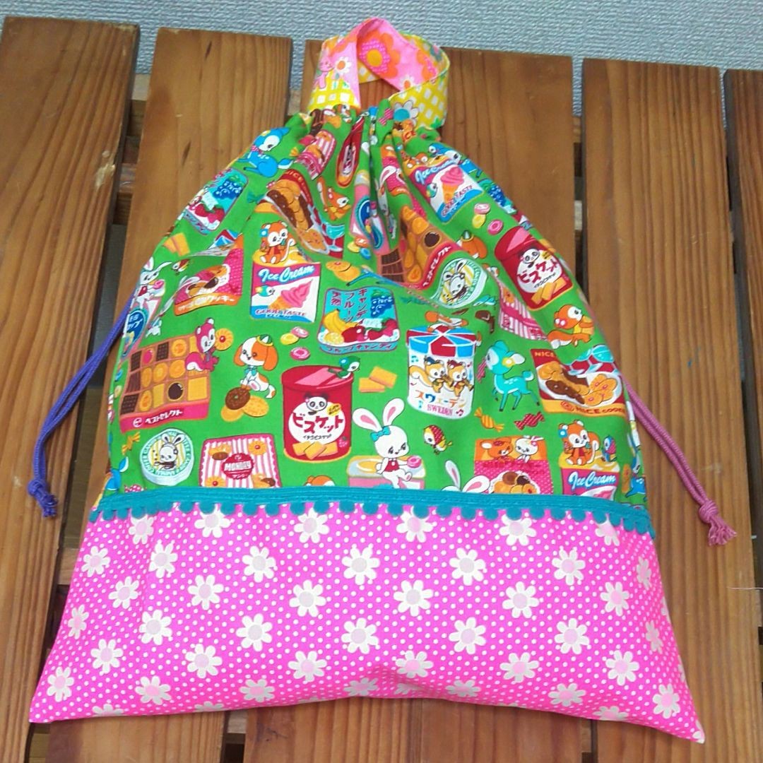 入園入学準備 はいから横町 体育着袋 お着替え袋 巾着袋 女の子 体操服袋 体操服袋 ハンドメイド はいから横丁 体操服入れ拍卖