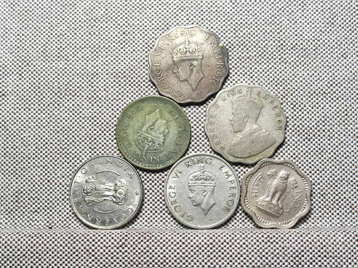 インドの硬貨 6枚拍卖