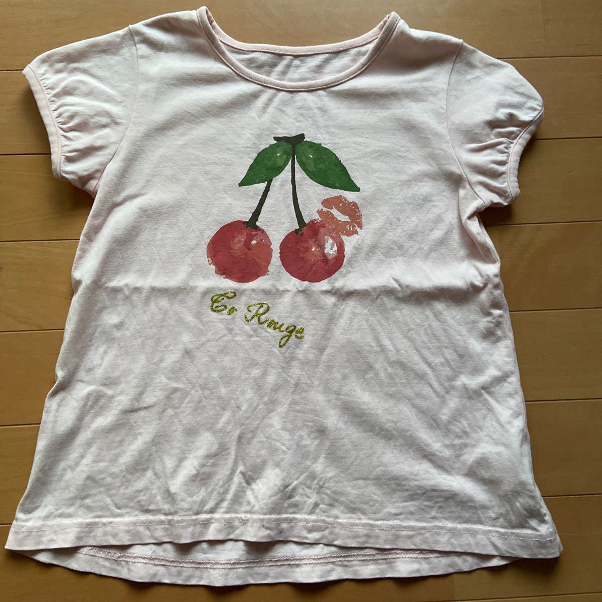 GITA☆ベルメゾン☆さくらんぼ 半袖Tシャツ♪サイズ130☆美品拍卖