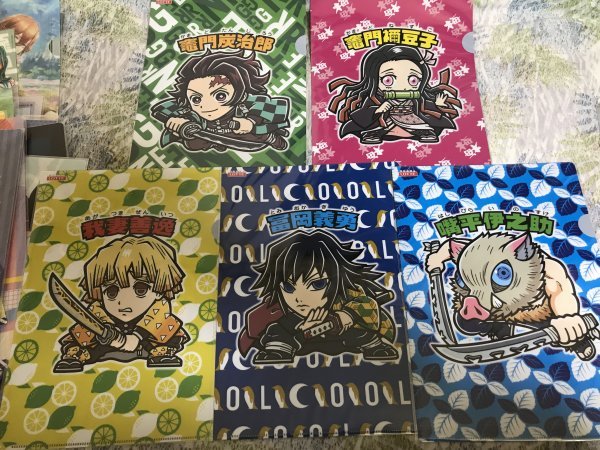237クリアファイル 鬼滅の刃 LOTTE ロッテ 当選品 特典 ビックリマン 全5枚セット 竈門炭治郎 竈門禰豆子 我妻善逸 嘴平伊之助 冨岡義勇拍卖