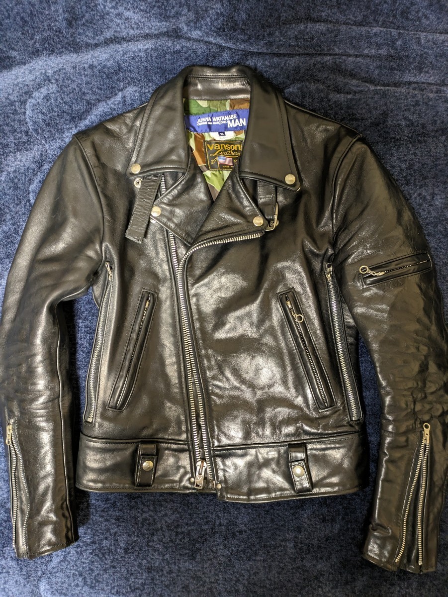 JUNYA WATANABE MAN×VANSON AD2007AW 裏地迷彩ダブルライダース拍卖