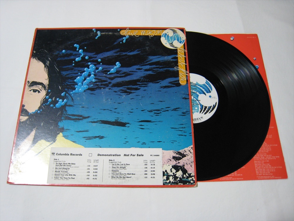 【LP】 DAVE MASON / ●プロモ● LET IT FLOW US盤 デイヴ・メイスン 流れるままに拍卖