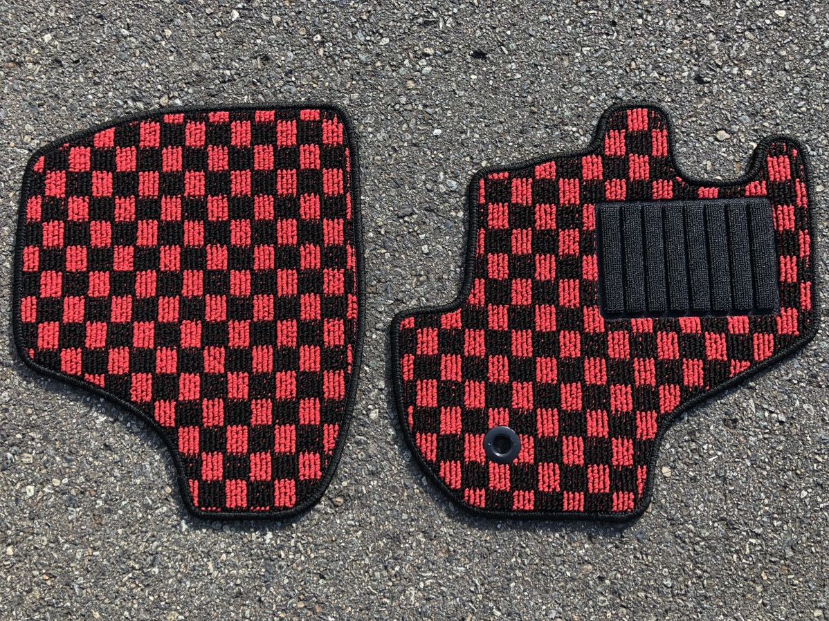 ■送料無料■ダイハツ ハイゼット/トラック/ジャンボ S500P チェックレッド フロアマット 日本産 新品(年式:H26年9月~現行)拍卖