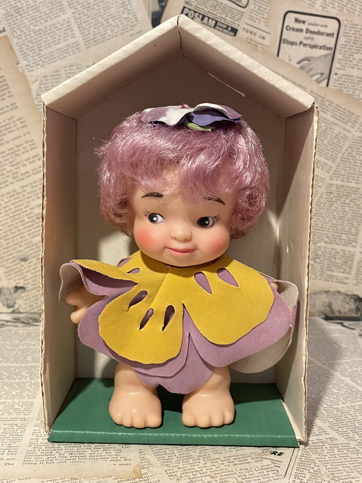 ☆1960年代/Uneeda/ペタルピープル/お人形/即決ビンテージUSA/トロール/Petal People/Doll(60s/with box) CD-069拍卖