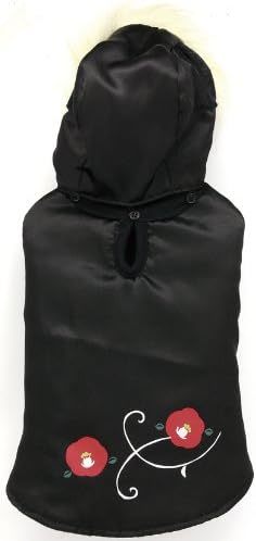 【KCM】amb-317★未使用★【wankuro/わんくろ】ペット服 フード付 綿入ジャンパー 夢椿 N15274K Lサイズ 中型犬 柴犬・ビーグルなど拍卖
