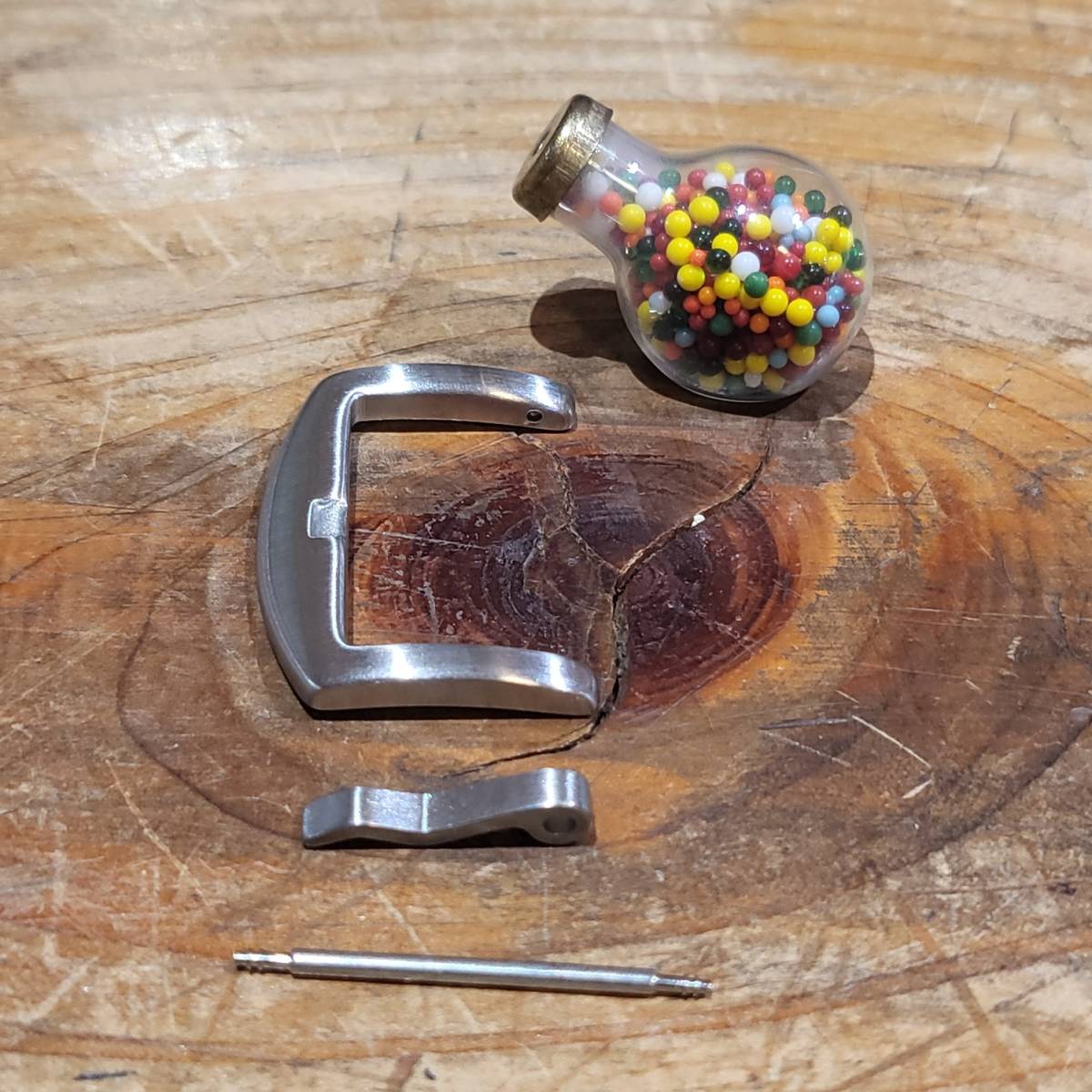 レザークラフト 腕時計 バックル (A型 内径24mm)拍卖