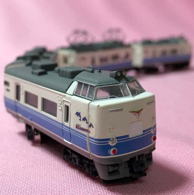 【Bトレ/N化/動力ユニット入】Bトレイン 485系 勝田色 4両セット拍卖