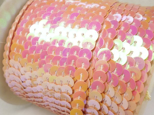 スパンコールリボン (37) ピンク 1巻 6mm×80m スパンコールテープ/10拍卖