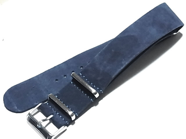 本革スエード NATOタイプ ナイトネイビー 22mm 37SUENT26 拍卖