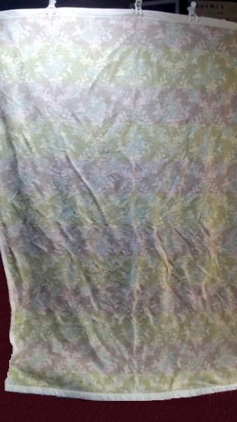 USED 花柄 毛布 サイズ長さ約204cm 幅約148cm 白系拍卖