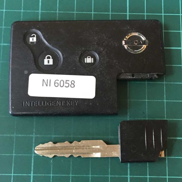 NI6058点灯なし 日産 純正 カード スマートキーレス ティーダ プレサージュ セレナ J31等トランク 3ボタン拍卖