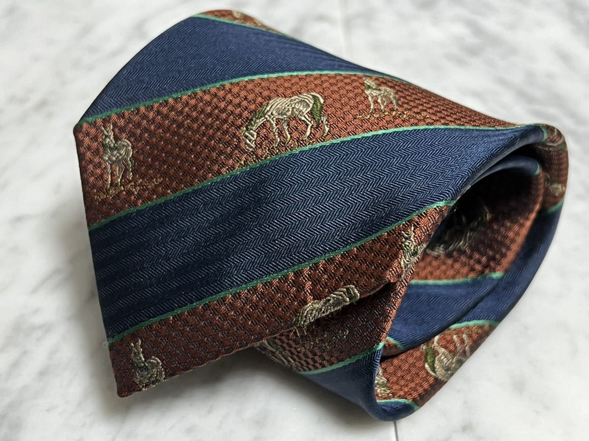 未使用品に近い 770円~ リッチモンド ネクタイ ストライプ ネイビー レッド拍卖