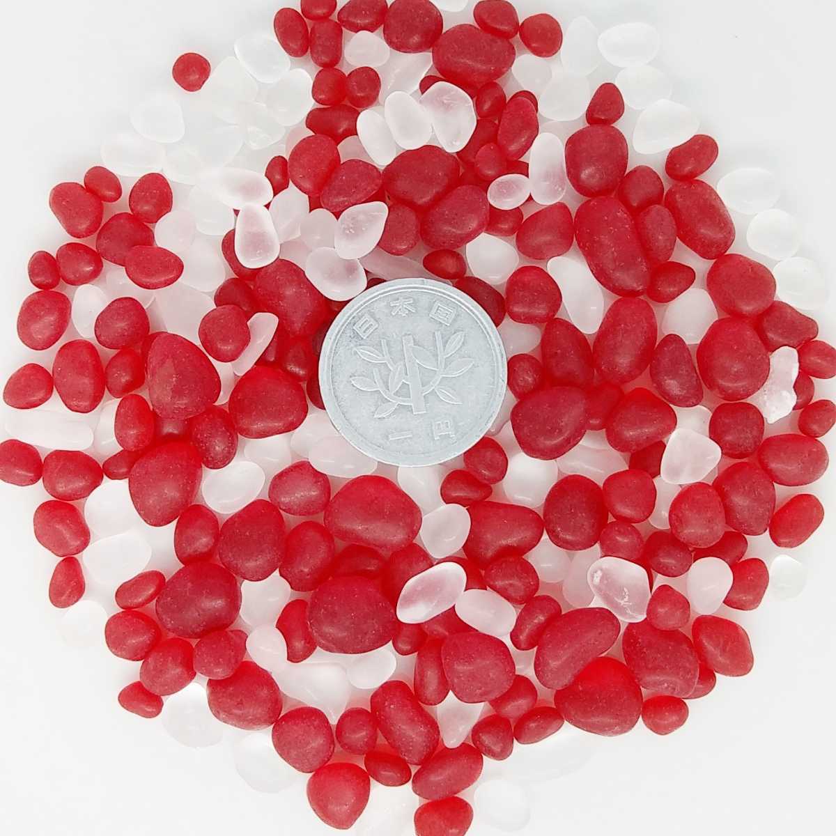 シーグラス レアカラー 小粒 約 50グラム レッド拍卖