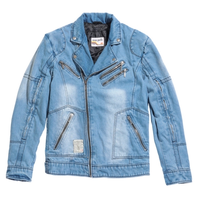 【在庫あり 即納】Lサイズ オーシャンパシフィック OPVA-2002S デニム ダブルライダース M/C ジャケット ブルー (3シーズンモデル)拍卖