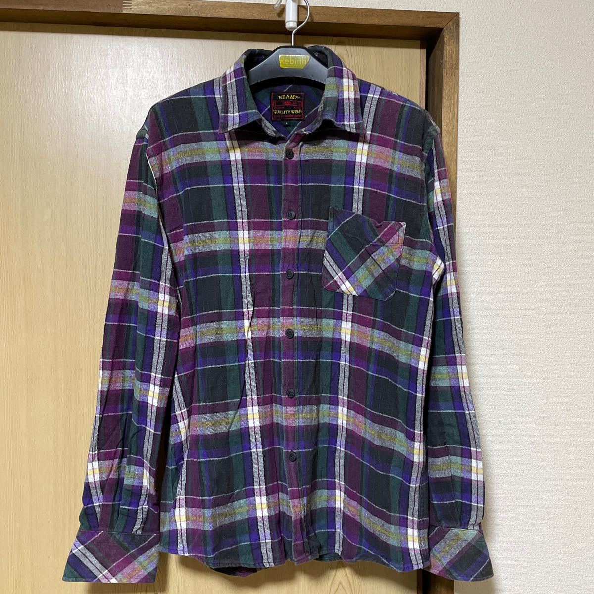 BEAMS長袖 ネルシャツ Lサイズ拍卖