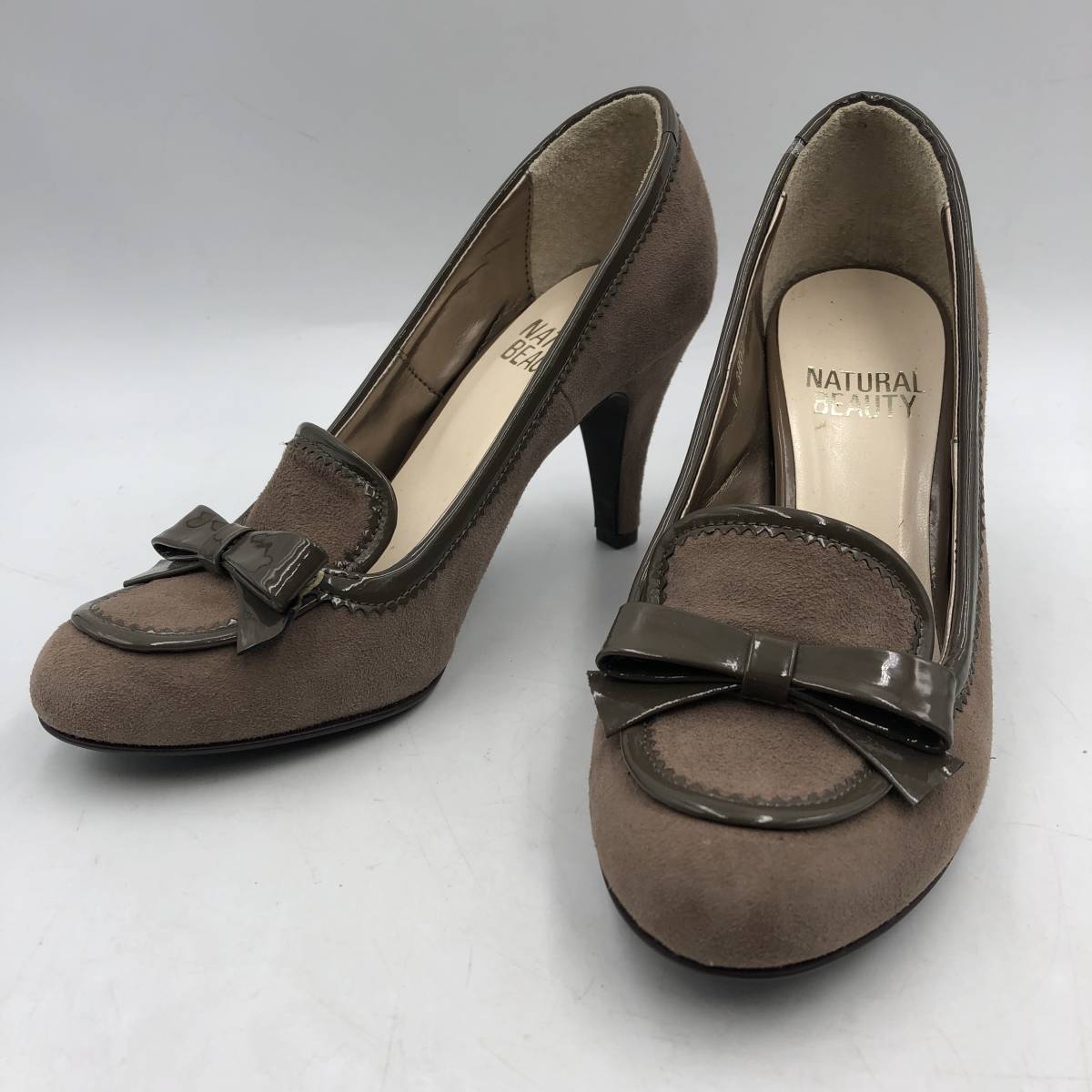NATURAL BEAUTY ナチュラルビューティー パンプス シューズ レディース ブラウン 22.5拍卖