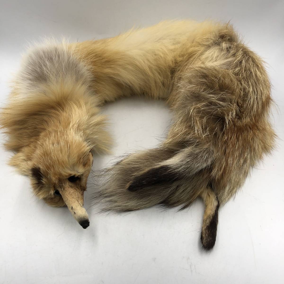 保管品 ティペット マフラー ストール きつね リアルファー 毛皮 拍卖