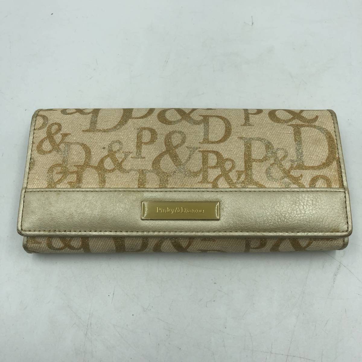 財布 【PINKY&DIANNE】 ピンキー&ダイアン 長財布 財布 レディース ベージュ系 ラメ拍卖