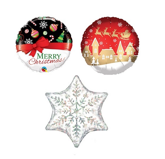 選べる クリスマス バルーン 3種より2種をお選び下さい ゴールド レッド スノーフレーク キラキラ 大人可愛い 拍卖