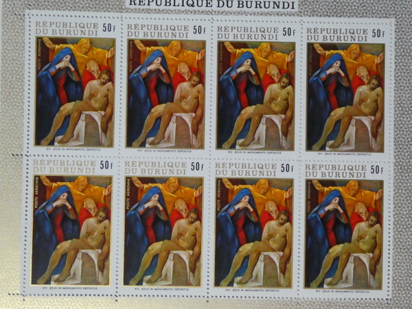 ブルンジ切手『キリスト』8枚シート B拍卖