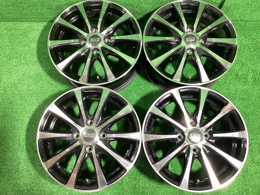 aG GRESSION 14インチアルミホイール 5.5J +50 4H PCD100 4本セット I2-3 EM拍卖