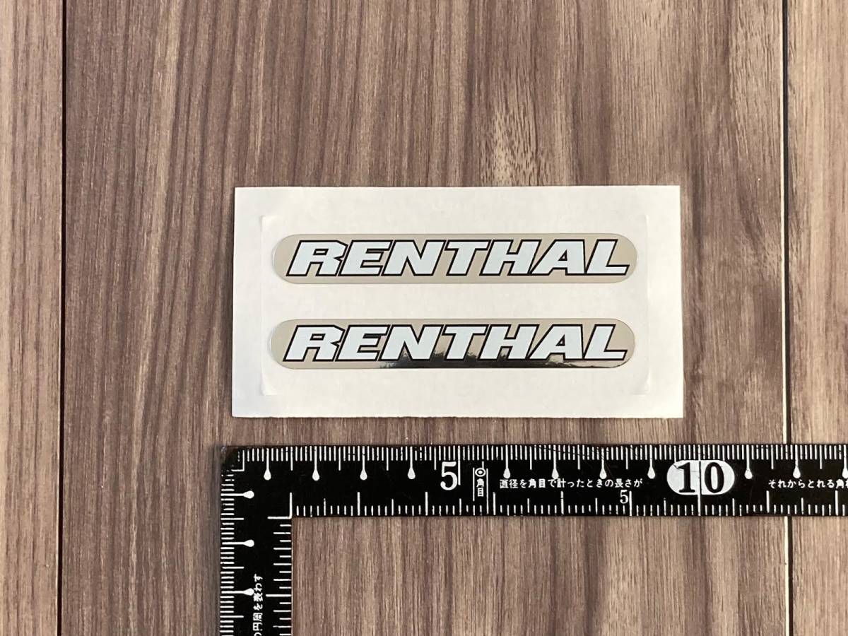 送料無料 Renthal レンサル ホイル カッティング ステッカー シルバー拍卖