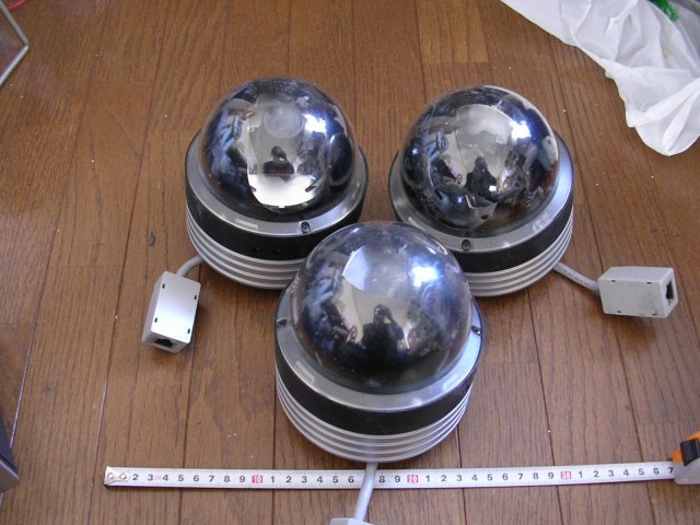 ■DV-C0080 3台まとめて セコム 天井取り付けドーム型ネットワーク監視カメラ レンズつき 取り外し品動作不明JUNK拍卖