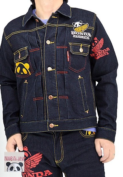 HONDA×PANDIESTA WINGロゴデニムジャケット◆PANDIESTA JAPAN ダークインディゴMサイズ 533511 パンディエスタジャパン パンダ Gジャン拍卖