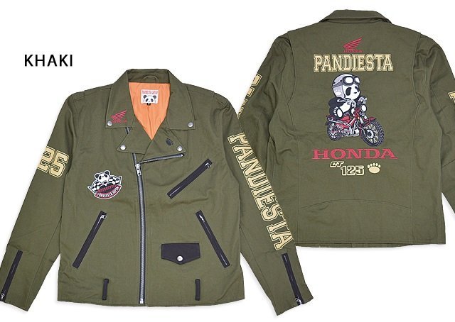 HONDA×PANDIESTA CT125コットンWライダースジャケット◆PANDIESTA JAPAN カーキXLサイズ 533513 パンディエスタジャパン パンダ ホンダ拍卖