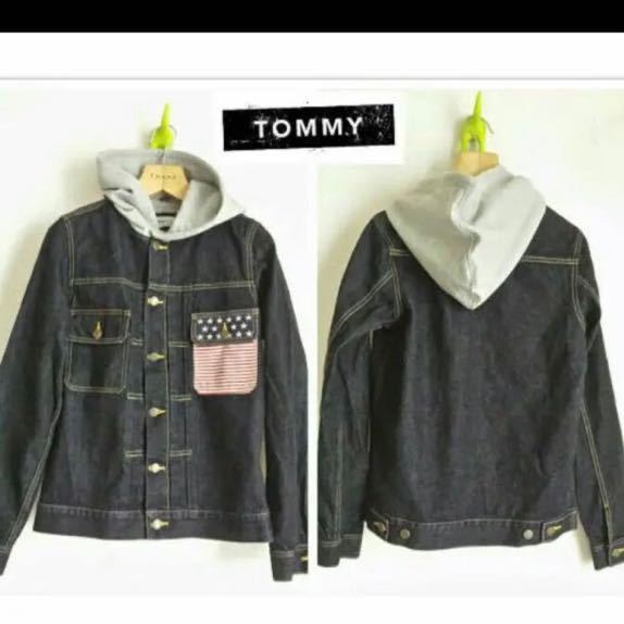 再値下げトミーTommyフードデニムジャケット星条旗Mbeamschumsgsc拍卖