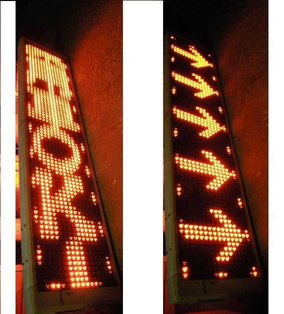 ■デンソー 電光看板両面 RS485 大型看板 50/60Hz共通 255cm×55cm×厚み12cm 【151014004左10下】拍卖