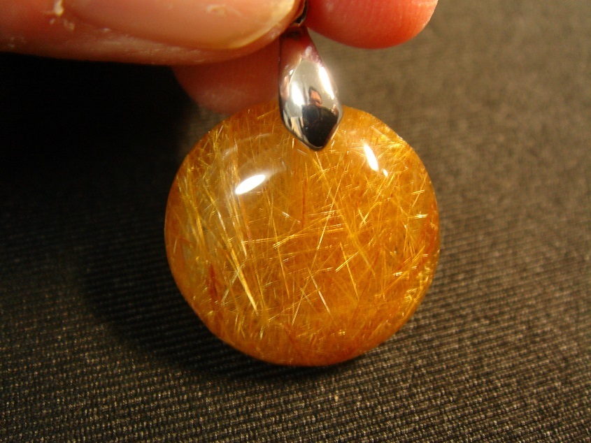 ☆希少,風水,金運UP,天然7A級濃密金針ルチルペンダントトップW3拍卖