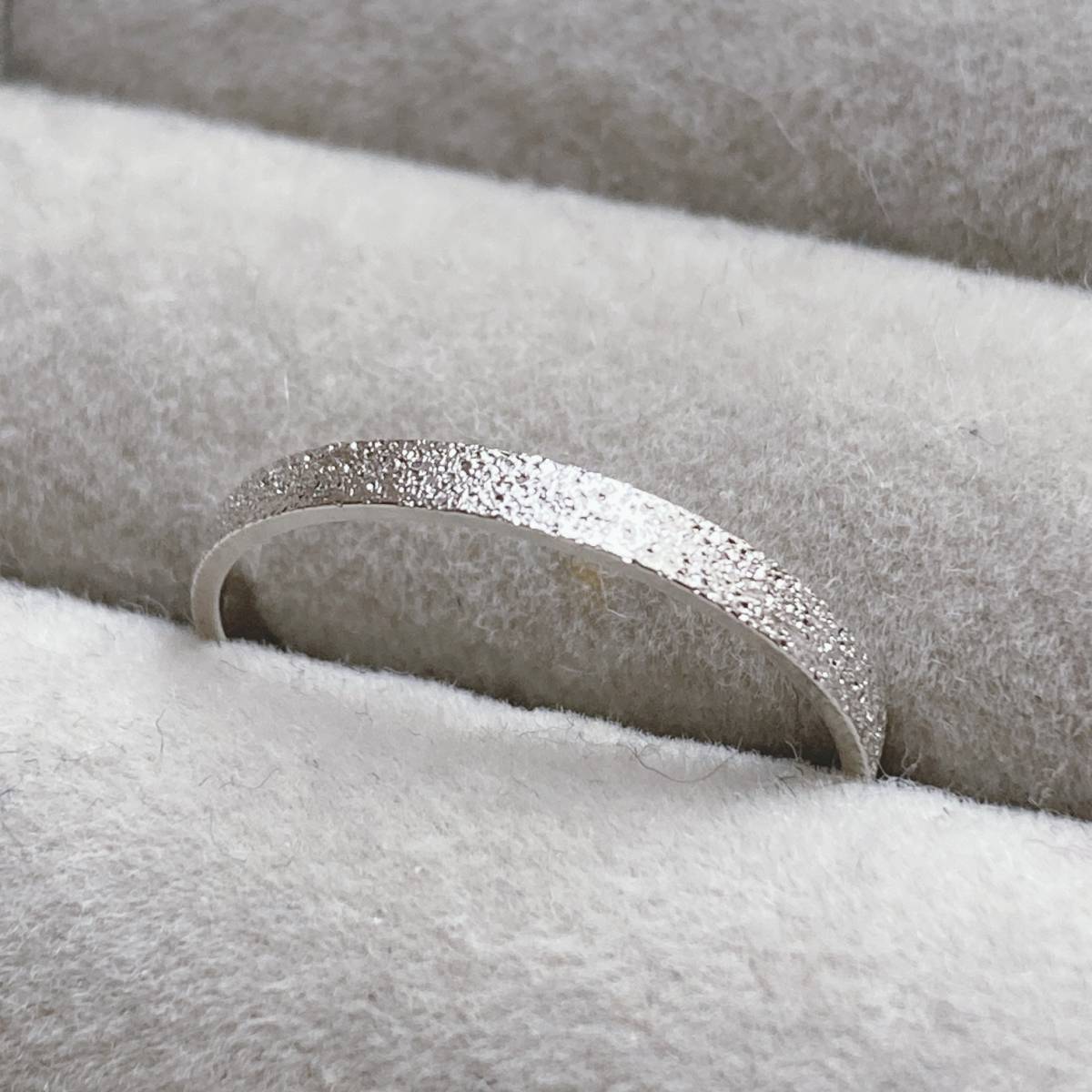 12号 シンプルリング シルバー スターダスト キラキラ 指輪 美品☆Vintage jewelry accessories A0892拍卖