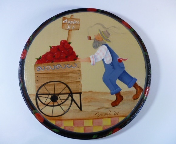 Й トールペイント 壁掛け 壁飾り Й 木製拍卖