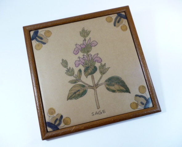 Й ヴィンテージ 絵タイル 植物 飾り タイル Й ビンテージ拍卖