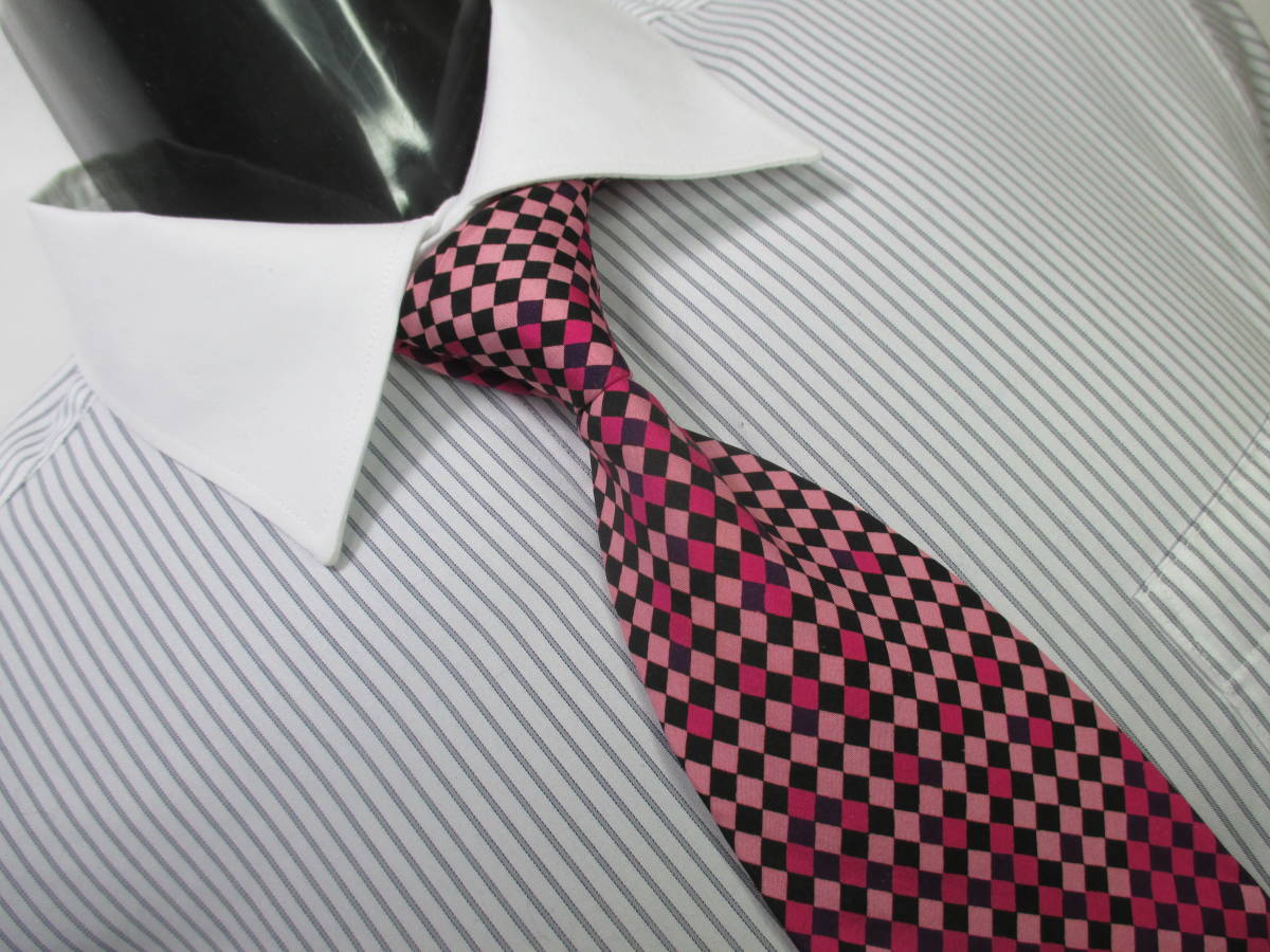 ◇HANAE MORI ハナエモリ 森 英恵◇ネクタイ◇中古品/難あり◇その他の柄・赤/ピンク色系◇第30弾ブランドがいっぱい◇30-244◇拍卖