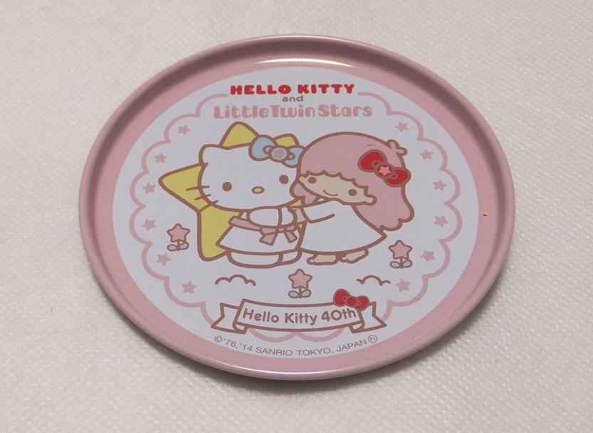 サンリオ ハローキティ リトルツインスターズ ララ コースター 非売品 缶 2014年 ノベルティ 拍卖