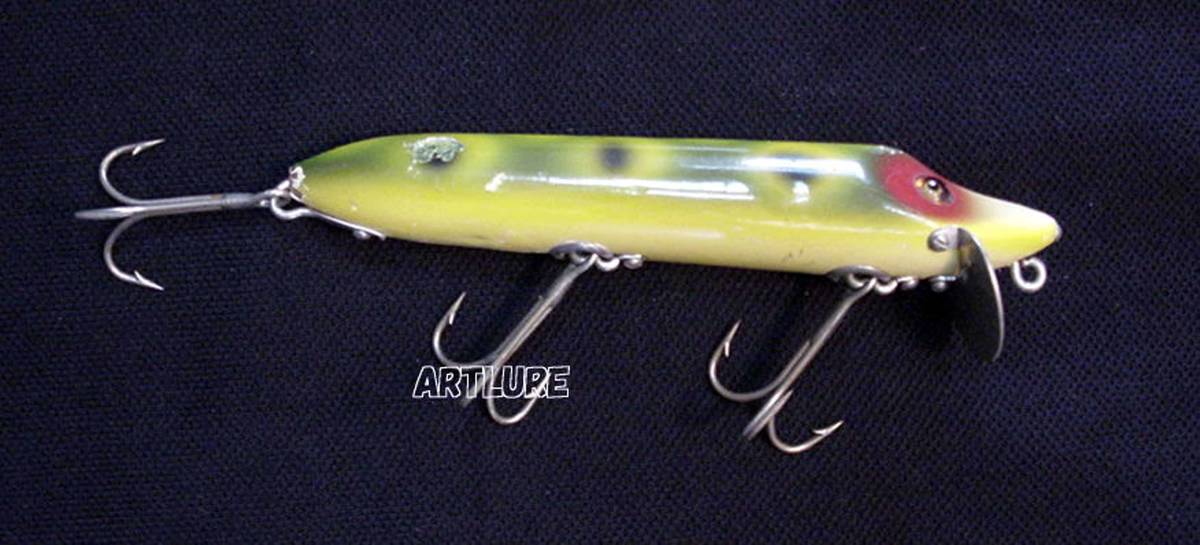 VINTAGE WOODEN LURE HEDDON VAMP #7500 C1921(4042-7A)USA MADE #OLDLURE #ARTLURE_VINTAGE #ヴィンテージルアー frog collection拍卖