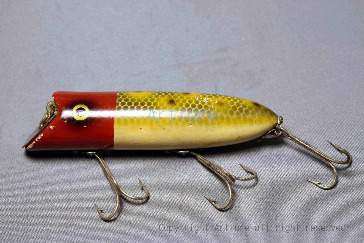 VINTAGE WOODEN LURE HEDDON BASSER(7485-7A)USA MADE #OLDLURE #ARTLURE_VINTAGE #ヴィンテージルアー frog collection拍卖