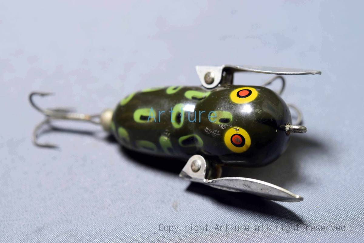 VINTAGE LURE HEDDON TINY CRAZY CRAWLER (7477-4 )USA MADE #OLDLURE #ARTLURE_VINTAGE #ヴィンテージルアー frog collection拍卖