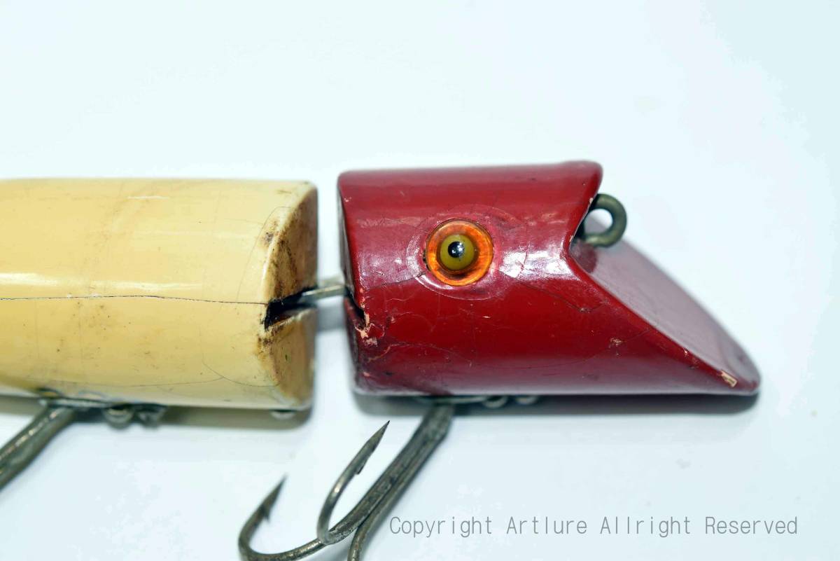 VINTAGE wooden LURE HEDDON ZIG WAG (7834-53)USA MADE #OLDLURE #ARTLURE_VINTAGE #ヴィンテージルアー 拍卖