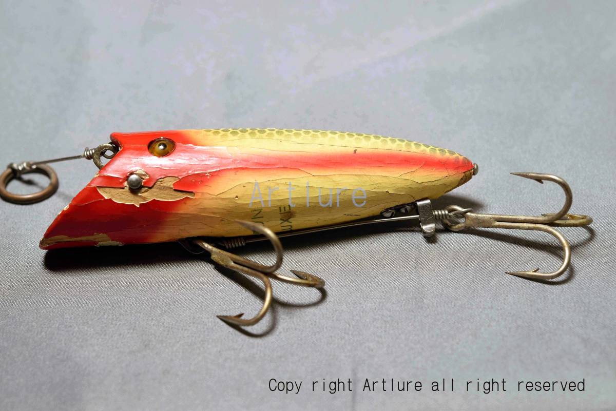 VINTAGE wooden LURE HEDDON de lux #8540 c1935(8106-32)USA MADE #OLDLURE #ARTLURE_VINTAGE #ヴィンテージルアー 拍卖