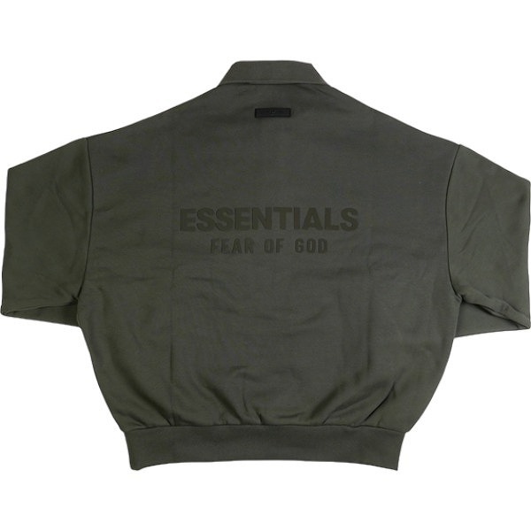 Fear of God フィアーオブゴッド ESSENTIALS Longsleeve Polo Ink 長袖ポロシャツ 黒 Size 【S】 【新古品・未使用品】 20783885拍卖