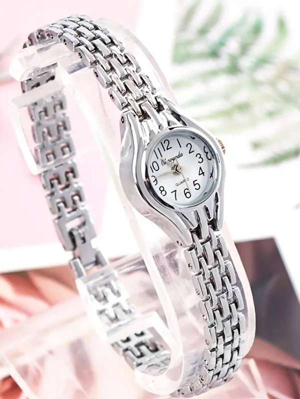 腕時計 レディース クォーツ 亜鉛合金ストラップ ラウンド ポインター クォーツ時計拍卖