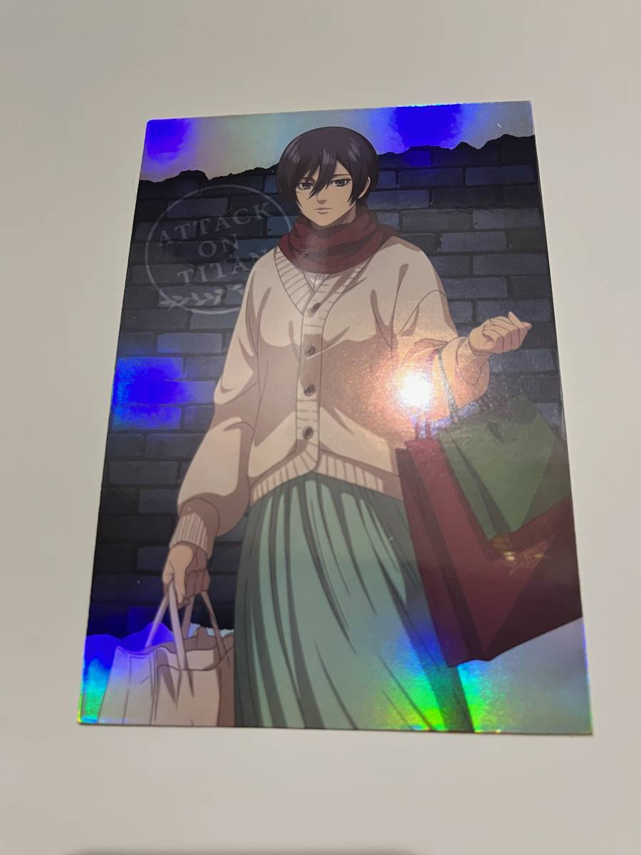 進撃の巨人 SMILE BASE CAFE ポストカード ミカサ拍卖