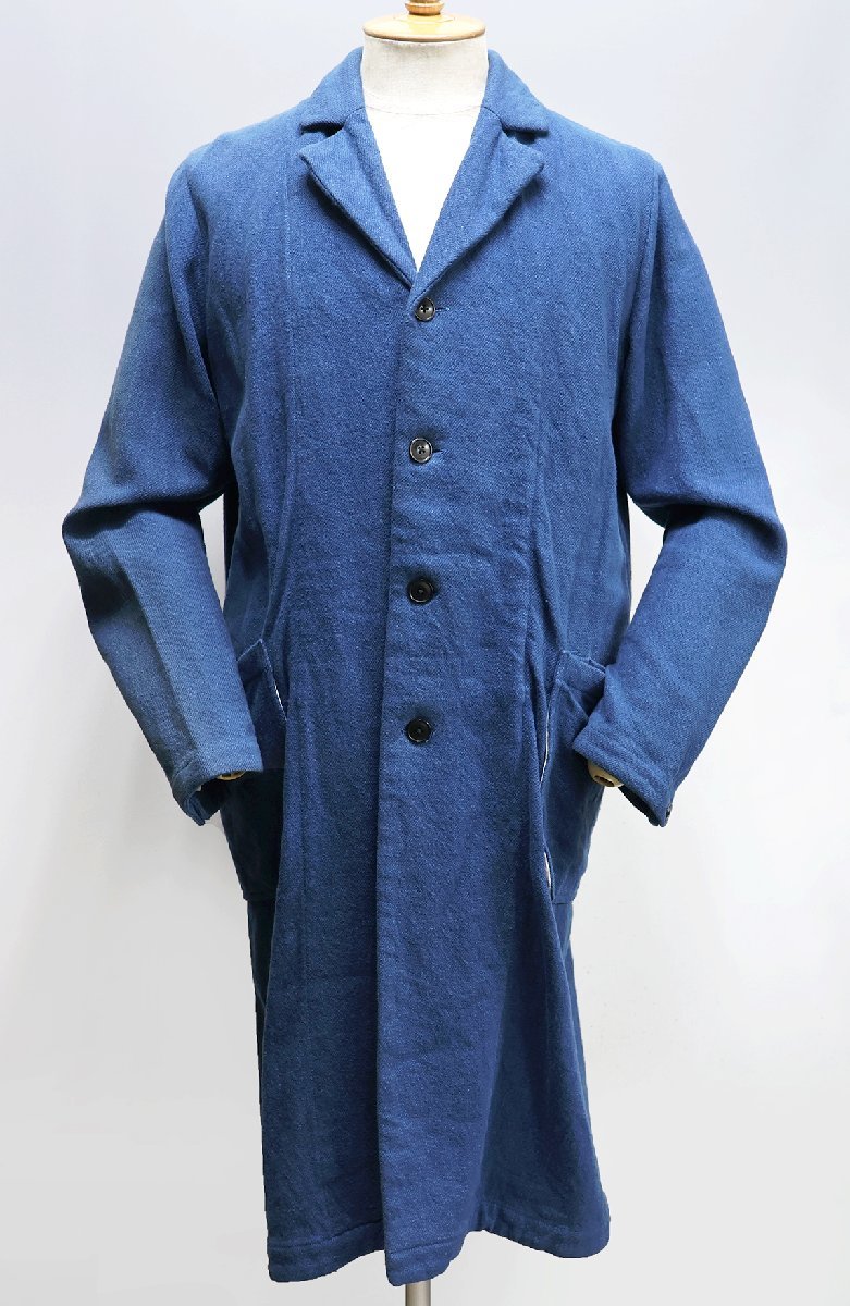 YAECA WRITE (ヤエカ ライト) SHOP COAT - COTTON LINEN / コットンリネン ショップコート #13504 ブルー size M拍卖
