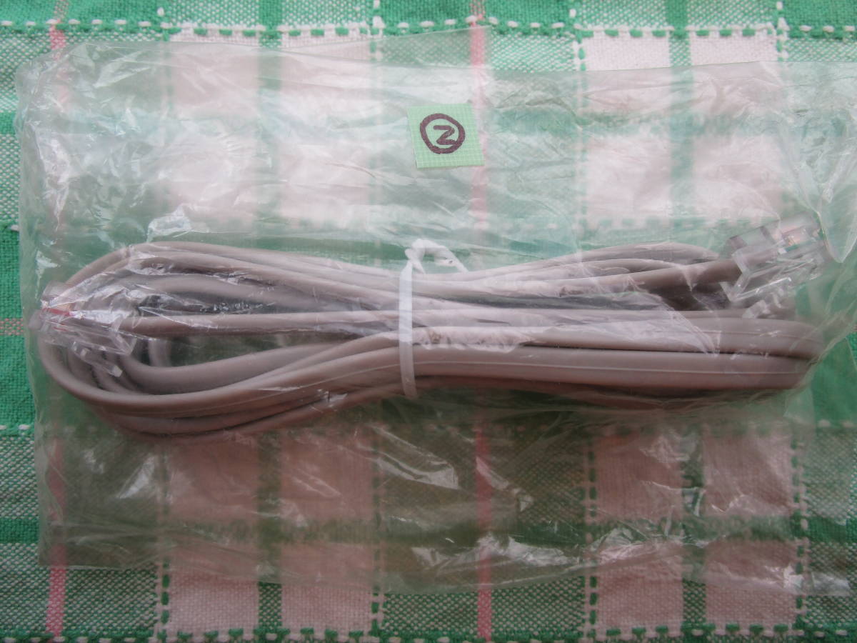 【未使用】【長期保管品】電話機コード 2m?/淡いグレー②(6極2芯用)拍卖